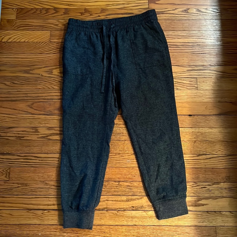 Ann Taylor Loft Charcoal Grey Tie Waist Casual Pants Size Medium